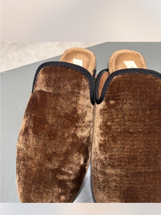 Madewell Shoes - Madewell Brown Velvet Slip-On Mules
